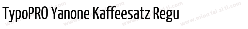 TypoPRO Yanone Kaffeesatz Regular字体转换